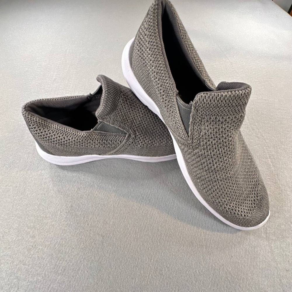 NWOT LL Bean Men's Vent-Air Slip On Shoes Gray Knit Sneakers 506002 10 Medium
